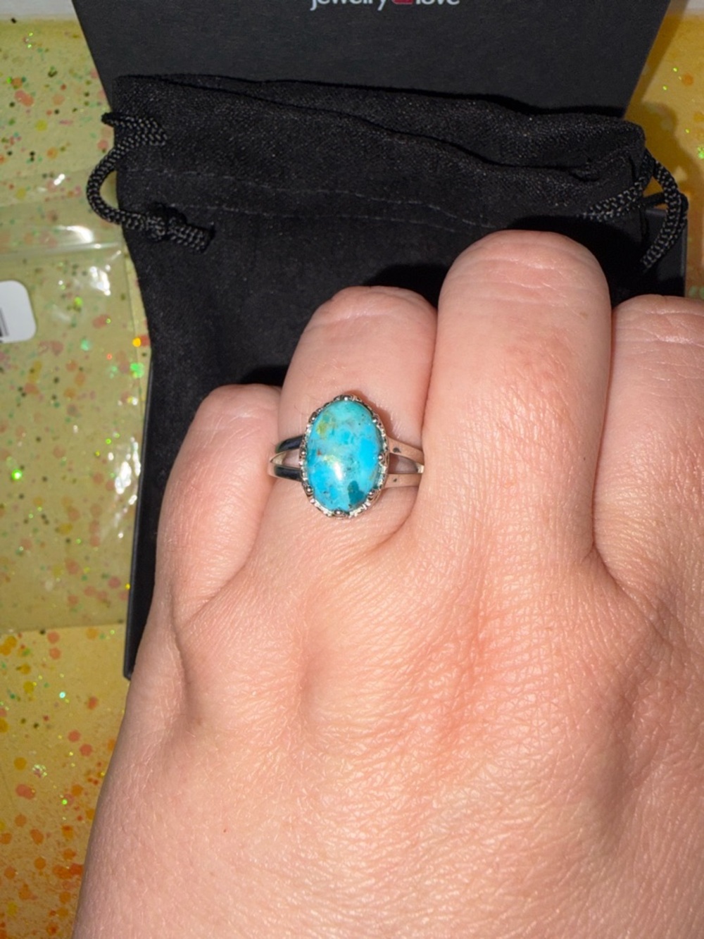 ⭐️LOW START⭐️NWT Sz 7 Turquoise Platnium over Sterling Silver ring - Picture 5 of 5